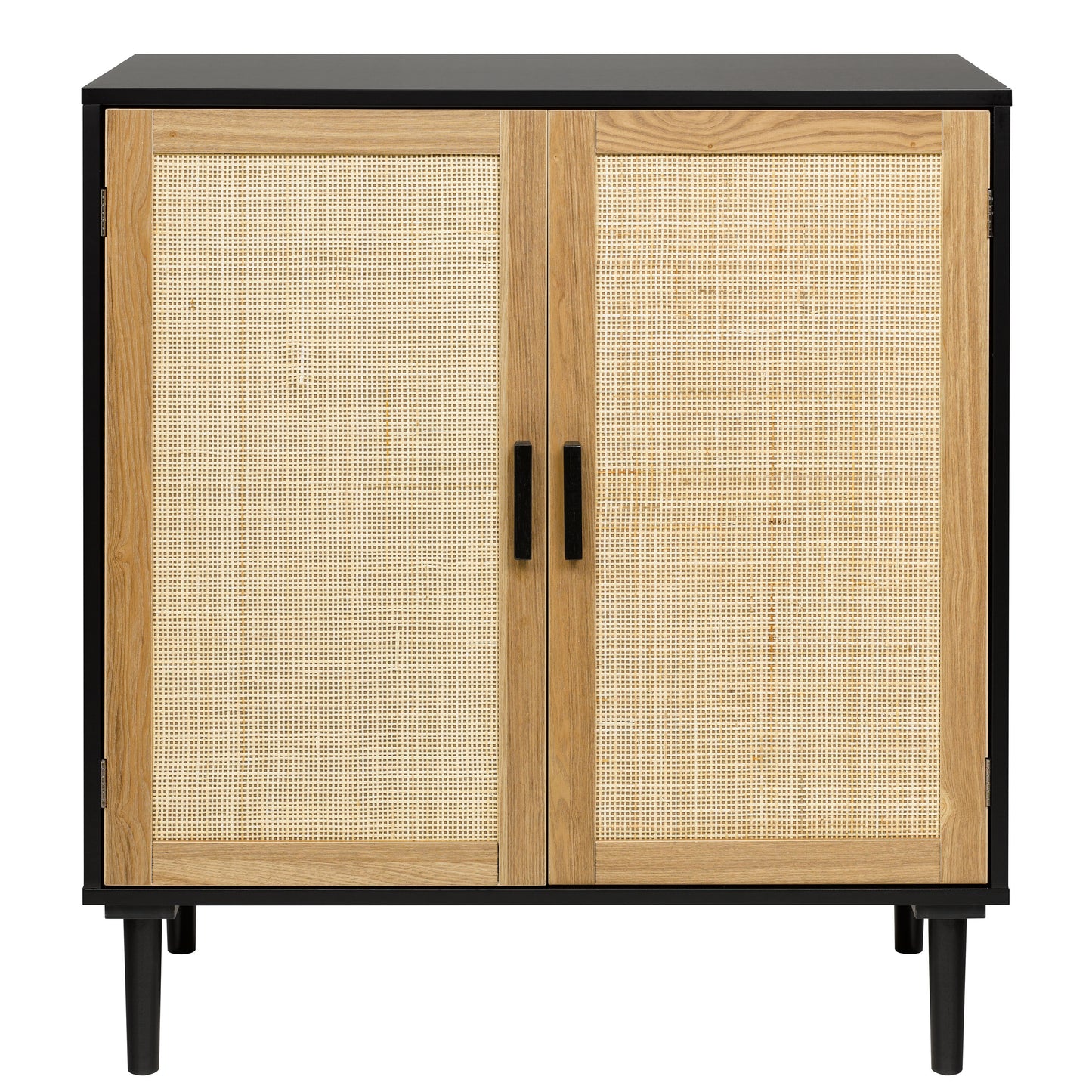 Finnhomy Sideboard Buffet Cabinet, Kitchen Storage Cabinet with Rattan Decorated Doors, Liquor Cabinet for Bar, Dining Room, Hallway, Cupboard Console Table, Accent Cabinet, 31.5X 15.8X 34.6 Inches, F20SCRD1V7603