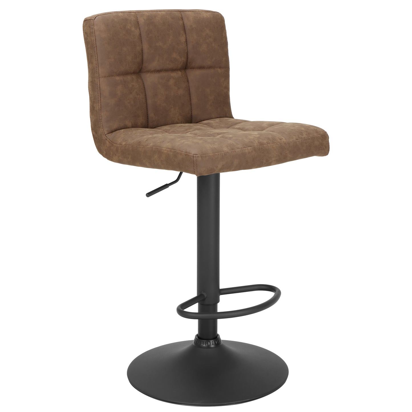 Finnhomy Bar Stool with Adjustable Height & Swivel, Set of 2, Vintage Leather, Retro Brown, F20BS5BT9537