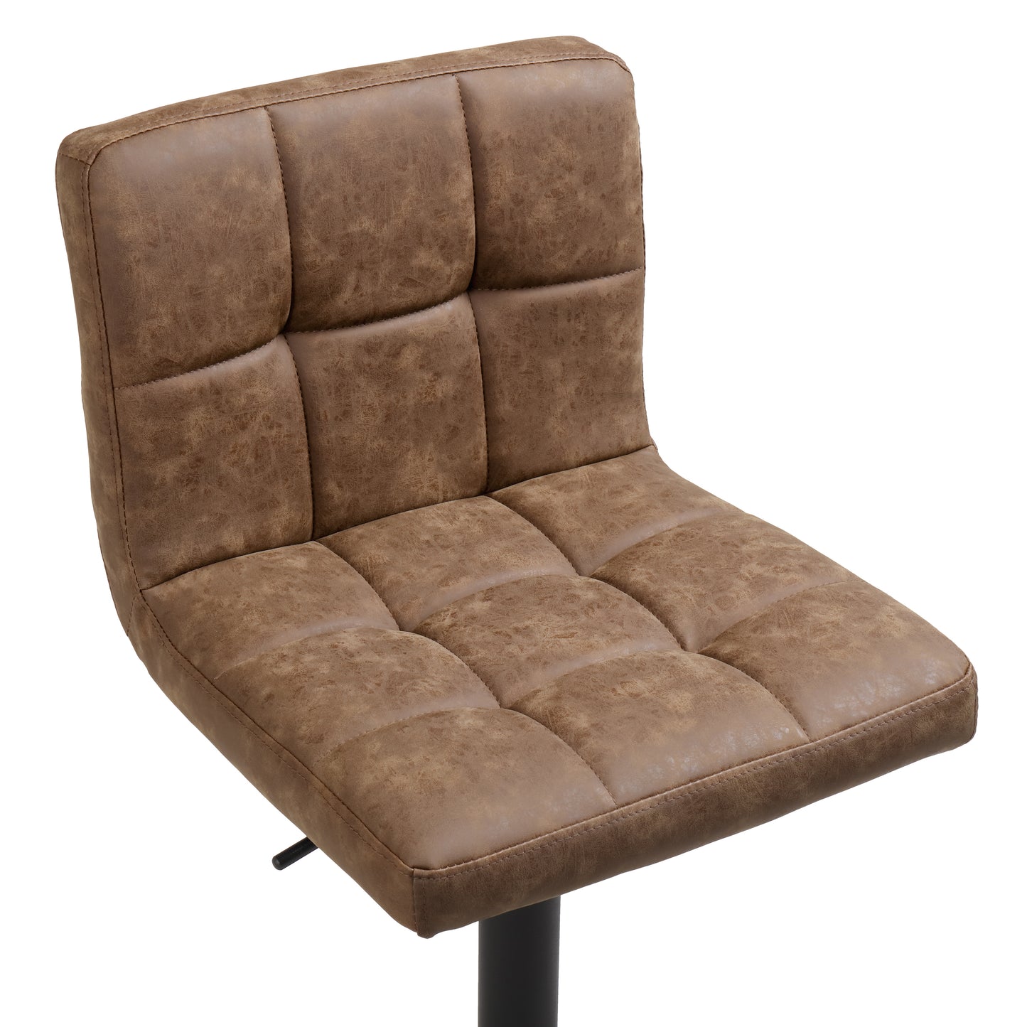 Finnhomy Bar Stool with Adjustable Height & Swivel, Set of 2, Vintage Leather, Retro Brown, F20BS5BT9537