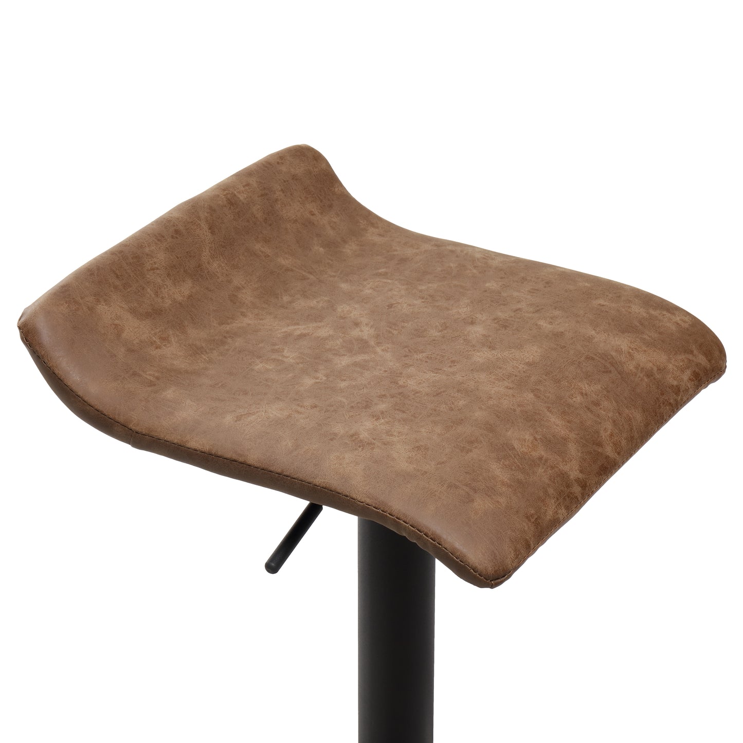 Finnhomy Bar Stool with Adjustable Height & Swivel, Set of 2, Vintage Leather, Retro Brown, F20BS3BT9535