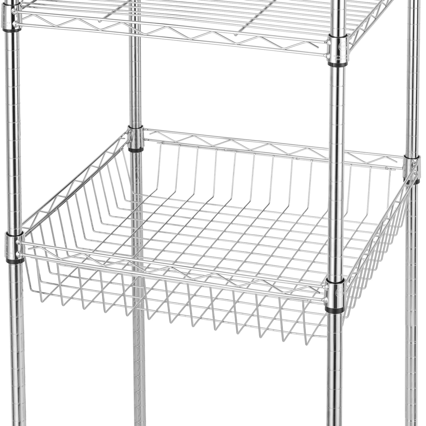 Chrome 6-Tier Bath Storage Shelving Unit